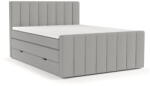 Maison de Reve Világosszürke ágyneműtartós boxspring ágy 180x200 cm Ruby - Maison de Rêve