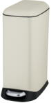 WENKO Krémszínű acél pedálos szemetes 12 l Design - Wenko