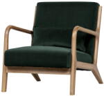 WOOOD Mark sötétzöld bársonyfotel - WOOOD