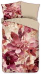 Descanso Rózsaszín-bézs egyszemélyes-hosszabbított pamut-szatén ágyneműhuzat 140x220 cm Chaja - Descanso