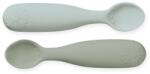 Cam Cam Copenhagen Khaki-világoskék szilikon gyerek kanál szett 2 db-os Olive Mix - Cam Cam Copenhagen