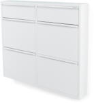 Spinder Design Fehér fém billenő ajtós cipőtartó 98x86x15 cm Billy - Spinder Design