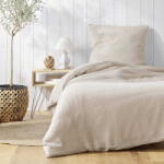 douceur d'intérieur Krémszínű egyszemélyes muszlin ágyneműhuzat 140x200 cm Angelia - douceur d'intérieur