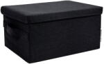 Bigso Fekete fedeles textil tárolódoboz 45x34x25 cm Soft Storage - Bigso