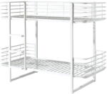 VIPACK Fehér emeletes fém gyerekágy ágyráccsal 90x200 cm Oscar - Vipack
