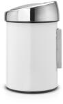 Brabantia Fehér acél érintésre nyíló szemetes 3 l Touch Bin - Brabantia