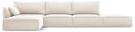 Mazzini Sofas Bézs bársony sarokkanapé (bal oldali-heverő résszel) Vanda - Mazzini Sofas - bonami - 742 550 Ft