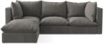 Makamii Sötétszürke sarokkanapé (bal oldali-heverő résszel) Manao - Makamii