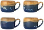 Bloomingville Kék-barna kőedény bögre szett 4 db-os 400 ml Sheen - Bloomingville