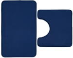 Catherine Lansfield Sötétkék memóriahab fürdőszobai kilépő szett WC-hez, 2 db-os 50x80 cm Anti-Bacterial - Catherine Lansfield