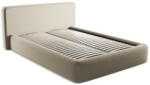 Makamii Bézs kárpitozott ágyneműtartós franciaágy ágyráccsal 140x200 cm Kiana - Makamii