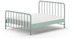 VIPACK Zöld fém franciaágy ágyráccsal 160x200 cm BRONXX - Vipack
