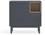 Teulat Sötétszürke alacsony komód 90x90 cm Corvo - Teulat
