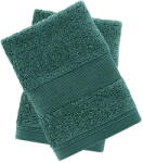 Catherine Lansfield Sötétzöld frottír pamut törölköző szett 2 db-os 30x30 cm Anti-Bacterial - Catherine Lansfield