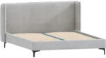 ROPEZ Szürke kárpitozott franciaágy ágyráccsal 180x200 cm Basti - Ropez