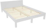 Ragaba Világosszürke bükkfa franciaágy ágyráccsal 140x200 cm Dabi - Ragaba
