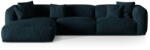 Micadoni Sötétkék bársony moduláris sarokkanapé (bal oldali-heverő résszel) Martina - Micadoni - bonami - 854 240 Ft