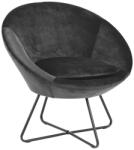 Actona Center szürke bársony fotel - Actona