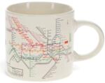 Rex London Bézs kerámia bögre 350 ml Heritage Tube Map - Rex London