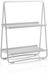 Zone Világosszürke fém polcos állvány 23x58 cm A-Table - Zone