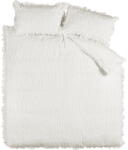 Catherine Lansfield Fehér kétszemélyes-hosszabbított krepp ágyneműhuzat 230x220 cm Seersucker Frill - Catherine Lansfield
