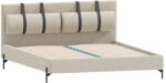 ROPEZ Bézs kárpitozott franciaágy ágyráccsal 180x200 cm Tulsa - Ropez