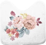 douceur d'intérieur Fehér-rózsaszín fürdőszobai kilépő WC-hez 45x45 cm Jayana - douceur d'intérieur