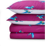 Their Nibs Fehér-lila kétszemélyes pamut ágyneműhuzat 200x200 cm Hummingbird - Their Nibs