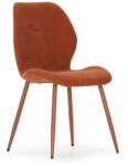 Marckeric Terrakotta színű kárpitozott étkezőszék szett 4 db-os Ansu - Marckeric