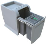 Elletipi Műanyag szemetes szelektív hulladékhoz/beépíthető 12 + 8 l City - Elletipi