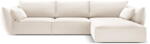 Mazzini Sofas Bézs bársony sarokkanapé (jobb oldali-heverő résszel) Vanda - Mazzini Sofas - bonami - 747 140 Ft