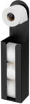 WENKO Fekete öntapadós acél WC-papír tartó Agira - Wenko