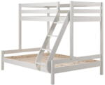 VIPACK Pino Martin fehér borovi fenyő emeletes gyerekágy 140x200/90x200 cm - Vipack