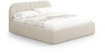 Windsor & Co Krémszínű kárpitozott ágyneműtartós franciaágy ágyráccsal 140x200 cm Juno - Windsor & Co Sofas