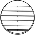 PT LIVING Fekete fali fém bortartó polcos állvány, palackok száma 12 80x80x9 cm Redondo - PT LIVING