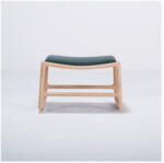 Gazzda Dedo tölgyfa zsámoly zöld szövet ülőrésszel - Gazzda