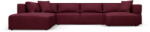 Milo Casa Borvörös sarokkanapé (bal oldali-"U" alakú) Esther - Milo Casa