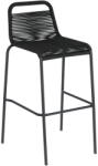 Kave Home Glenville fekete acélszerkezetű bárszék, magasság 74 cm - Kave Home