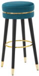 Mauro Ferretti Türkiz kárpitozott bárszék (ülésmagasság 74 cm) Paris - Mauro Ferretti