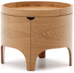 Kave Home Natúr színű éjjeliszekrény kőrisfa dekorral Octavia - Kave Home