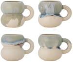 Bloomingville Kék-krémszínű kőedény bögre szett 4 db-os 400 ml Luna - Bloomingville