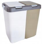 Orion Fehér-bézs műanyag szelektív szemetes 2x20 l Duo Dust - Orion