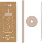 Muuki Szilikon szívószál tisztítókefével-fedéllel Desert Rose - Muuki