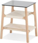 GAZZDA Fawn kisasztal tömör tölgyfa szerkezettel és szürke asztallappal - Gazzda