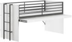 VIPACK Fehér galéria gyerekágy íróasztallal, ágyráccsal 90x200 cm Sam - Vipack