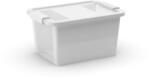 KIS Fehér fedeles műanyag tárolódoboz 36, 5x26x19 cm Bi-Box S - KIS