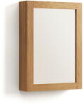 Kave Home Natúr színű teakfa fali tükrös fürdőszoba szekrény 50x70 cm Plubia - Kave Home