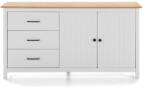 Marckeric Fehér borovi fenyő alacsony komód 150x80 cm Miranda - Marckeric