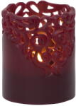 Star Trading Clary piros LED viaszgyertya, magasság 10 cm - Star Trading
