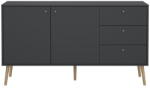 Tvilum Antracitszürke alacsony komód 149x82 cm Bodo - Tvilum